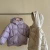 Nueva Chaqueta con Capucha Elegante para Niñas Mayores 2025 Versión Coreana, Impermeable, Cálida, Abrigo de Algodón Engrosado, Chaqueta de Algodón de Exportación