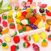 Simulación tridimensional de frutas y verduras, accesorios de resina, accesorios de joyería DIY, pendientes creativos para casa de muñecas, llavero, colgante