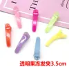 Clip de pico de pato de plástico transparente de gelatina para manualidades infantiles 3.5cm color caramelo simple pasador para el flequillo de niña pequeña