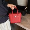 Nuevo Bolso de Mano Texturizado para Mujer 2025 Versión Coreana Bolso de Hombro Versátil Bolso Tote Retro de Gran Capacidad Bolso de Mujer para Exportación