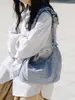 Bolso de Lona a Cuadros Retro para Estudiantes Universitarias, Bolso de Mano Simple y Versátil, Bolso de Hombro Casual, Bolso Tote de Gran Capacidad