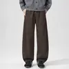 Pantalones casuales para hombre 2026 otoño e invierno nuevo estilo, holgados y adelgazantes, estilo old money, pantalones deportivos elásticos de pierna ancha curvados para hombre