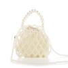 Bolso de Mano de Malla Perlada para Noche para Mujer, Bolso de Noche de Vestido de Moda, Bolso de Perlas, Bolso de Cadena de Lujo Ligero