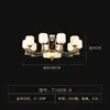 Nova Luminária de Vidro Suspensa em Cobre Estilo Chinoiserie para Restaurante Nova Luminária de Hall de Luxo Estilo Chinoiserie Luminária para Quarto Principal