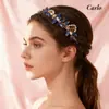 Diadema de Pedrería y Perlas para Novia de Aliexpress Diadema Trenzada Transfronteriza Accesorios Accesorios para el Cabello de Vestido de Novia