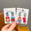 [Pendientes de clip para orejas de niños] Lindo Lazo de Dibujos Animados Pendientes sin perforación Niñas Pendientes Indoloros Pequeños Accesorios Personalizados