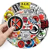 56 Pegatinas de Rock Band, Tendencia Musical Genial, Superventas Transfronterizo, Pegatinas Decorativas Impermeables para Cuaderno