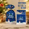Nueva bolsa de bolsillo con cordón de mariposa navideña transfronteriza, bolsa para caramelos, bolsa de regalo de Navidad 15*23cm