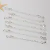 Cierre de Collar Pulsera de Latón Chapado en Oro de 18 Quilates que Conserva el Color Cierre de Pinza de Langosta con Cadena de Extensión de Cola de Gota de Agua Accesorios para Joyería DIY