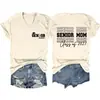 Mãe idosa mãe idosa Amazon eBay Estação Independente Verão Nova Moda Feminina Camiseta de Manga Curta com Decote em V