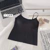 Camisola larga de seda helada de verano para mujer, con almohadilla para el pecho, realce superior, sin costuras, fina, para uso interior y exterior, ropa interior de belleza para la espalda