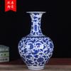 Venta al por mayor de jarrón de cerámica de Jingdezhen azul y blanco hecho a mano jarrón jarrón decoración moderna para el hogar decoración venta al por mayor