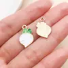 20 tipos de simulación de goteo de aceite creativos granja vegetal brócoli champiñón aleación de zinc colgantes accesorios para joyería DIY