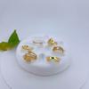 Anillo de Cobre Estilo Ins Europeo y Americano Chapado en Oro Real Micro-incrustado Anillo de Circonias Joyería de Anillo de Lujo Ligero de Alta Gama Abierto