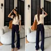 Efeito Perna Reta~ Pernas de Hashi Jeans Slim Fit Feminino Outono 2026 Novo Cintura Alta Perna Reta Valoriza Perna Larga Calças Longas