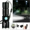 Linterna LED de aleación de aluminio súper brillante recargable por USB, tres engranajes, zoom extensible WT002