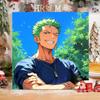 Pintura a Óleo Digital One Piece DIY Preencher Mão Colorido Desenho Animado Animação Luffy Pintura a Óleo Pintado à Mão Decorativo Pintura Pendurada