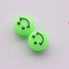 10 mm agujero grande color amarillo caricatura cara sonriente accesorios de joyería expresión cuentas sueltas 100 DIY acrílico cara sonriente cuentas
