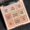 Paleta de Sombras para Ojos Té de Leche DIKALU Perlescente Mate Jiugongge Transparente 9 Colores Paleta de Maquillaje para Sombras de Ojos