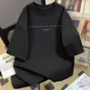 Nova camiseta de manga curta dos homens verão estilo coreano na moda simples meia manga top Hong Kong estilo solto casual na moda marca T-shirt