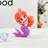 Nuevo Llavero de Sirena Colgante de Muñeca Colgante de Bolsa Llavero Gota Pegamento Colgante Muñeca Empujar Pequeño Regalo