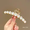Pinza para el Cabello de Metal de Alta Gama para Mujer, Pinza de Tiburón Grande para Peinados Recogidos, Pasador Elegante de Tamaño Excesivo, Nuevo Accesorio para el Cabello