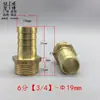 Conector de Latão com Rosca Externa e Espigão para Mangueira Externa Cabeça Verde Espessada Mangueira Macia Conector de Mangueira de Couro 1 polegada 6 4 3 2 1