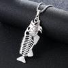 Collar de espiga de pescado retro punk distintivo para hombre, diseño nicho hip hop callejero, colgante de celebridad de internet, para hombre y mujer, combina con todo