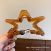 Primavera Verão Novo Estilo Coreano 2026 Cor Caramelo Acrílico Garra Estrela Presilha de Cabelo Presilha Tubarão de Alta Qualidade Acessórios de Cabelo Mulheres