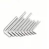 Venta al por mayor del fabricante Llave hexagonal galvanizada de níquel endurecido en forma de L con cabeza plana Herramientas de ferretería