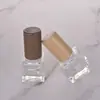 5ml Atacado de Fábrica Frasco para Decantar Perfume Tampa Quadrada de Madeira Sólida Frasco de Perfume Mini Portátil Borrifador de Névoa Fina Frasco de Vidro Vazio