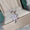 Colar Versa clássico trevo da sorte feminino banhado a ouro Mori doce luxo leve versátil elegante colorido pingente tesouro