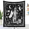 Manta para colorir DIY transfronteiriça, manta de rabiscos de Halloween, manta criativa personalizada, manta de cores