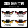 Luz de Aviso Solar para Janela Triangular de Carro LED Dinâmico Olho de Diabo Luz Ambiente Tipo-C Ventosa Controle por Luz Sensor