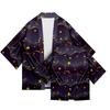 Origem transfronteiriça camisa kimono cardigã de sete mangas impressa em 3D tamanho grande solta casaco moderno masculino e feminino