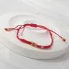 Pulsera Rica en Flores de Estilo Étnico de la Marea Nacional Mini Monedas de los Cinco Emperadores Cuerda de Mano de Pareja de Carpas Pulsera de Estilo Ins para Hombres y Mujeres Pulsera del Dios de la Riqueza