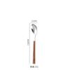 Amazon 430 Conjunto de faca e garfo e colher de aço inoxidável com cabo de madeira e talheres, faca e garfo para bife, colher de sobremesa com cabo de madeira