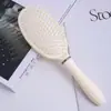Peine de Cojín de Aire Cuidadosamente Seleccionado, Portátil para Residencias Estudiantiles, Elegante para Uso en Casa, Cojín de Aire Masajeador para Cabello Rizado, Amarillo Cremoso, Esponjoso, Suave para Cabello Largo