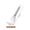 Espátula para panqueques de acero inoxidable, espátula para cocinar teppanyaki, espátula de mano para panqueques y bistecs, espátula para pizza, herramienta específica para la cocina