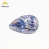 Venta al por mayor de fábrica moissanita de color forma especial gota de agua forma de pera piedra desnuda 1-3 quilates claridad VVS certificado código de cintura completo