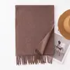 Bufanda de Cachemir Sintético para Mujer, Bufanda Larga de Lana Lisa con Borlas, Unisex Versátil de Color Sólido Moda para Viajero Bufanda Cálida para el Cuello Chal