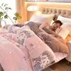 Colcha de Leite Fleece Espessado com Núcleo Integrado Outono e Inverno Quente Colcha de Fleece Floco de Neve Colcha de Primavera e Outono Núcleo de Colcha de Pelúcia Atacado