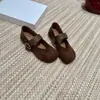 Zapatos Mary Jane franceses súper suaves para mujer, nuevo otoño 2026, planos vintage, de doble uso, con una sola tira, zapatos bajos