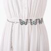 Corrente de Cintura de Metal Feminina Versátil Elegante Alta Qualidade Fina Ajustável Decoração de Borboleta com Corrente para Cintura de Saia Calças