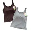 Chaleco térmico forrado de polar para mujer para otoño e invierno, no necesita usar sujetador, con copas en el pecho, polar nano, hermoso diseño en la espalda, camisola, top de capa base