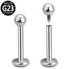 Titanio G23 labio diente interno uña clásico forma de T titanio puro joyería para piercing corporal directo de fábrica en stock Titanio