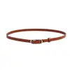 Cinto Feminino Versátil de Couro com Cintura Ajustável, Feito de Couro Bovino, Adequado para o Dia a Dia, Cor Vermelha, para Uso Diário, Exclusivo Cinto Feminino