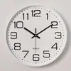 Reloj de pared reloj de sala de estar reloj de cuarzo moderno minimalista personalidad Moda reloj de una cara dormitorio hogar redondo reloj silencioso