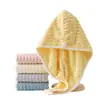 Touca de Cabelo Seco de Fibra de Bambu, Touca de Banho de Lã Coral, Turbante, Atacado Doméstico para Adultos, Toalha de Cabelo Absorvente e de Secagem Rápida