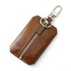 Bolsa de Moedas Estilo Boutique de Moda Couro Genuíno Couro Bovino de Primeira Camada Oleado e Encerado Porta-Chaves Universal Multifuncional para Carro